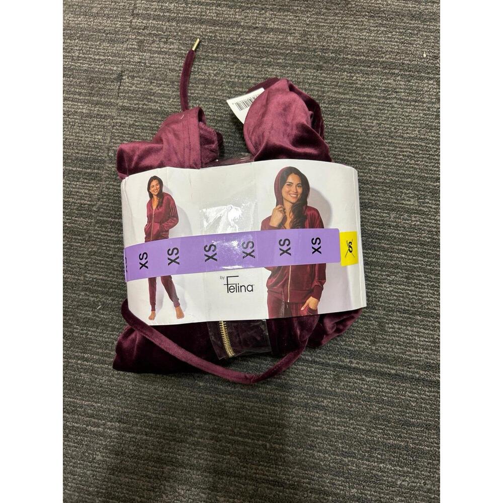 Burgundy Red Velvet below Pajama or Lounge Track Suit Set